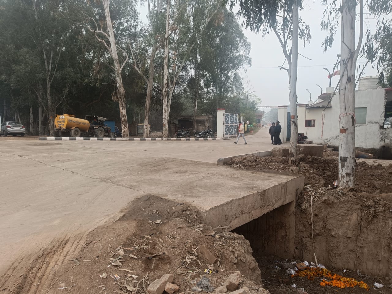 Constructed access to private property from a National Highway with RCC slab culvert